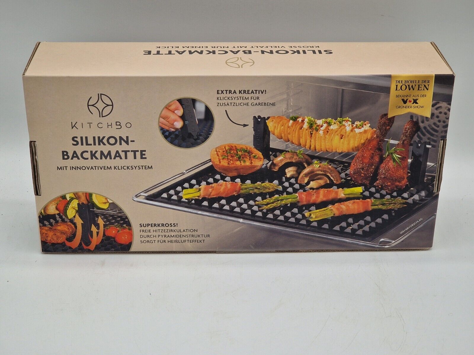 KITCHBO Silikon Backmatte 37x30, Spühlmaschinengeeignet